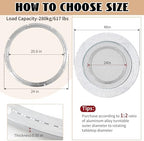 Lounsweer Lazy Susan Hardware Aluminum Alloy Turntable Bearing Large Mute Heavy Duty Swivel Plate 620 Lbs Load Lazy Susan Base Kit Rotating Ring for Dining Tabletop Corner Storage(Commercial Mute 24) - Image 2