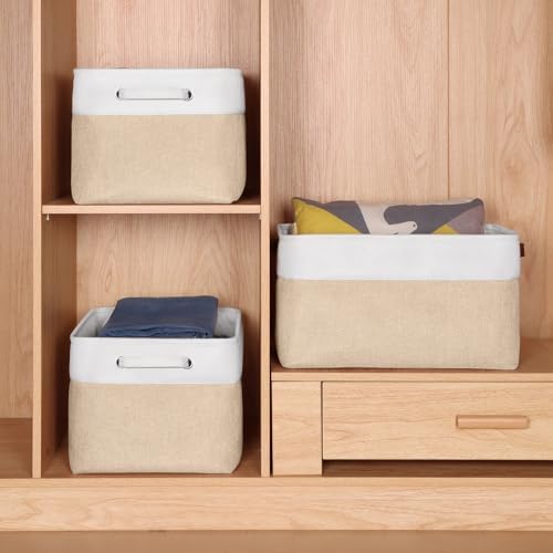 Fabric Storage Bins for Shelves, Rectangle Storage Basket, 3 Pack - Image 5