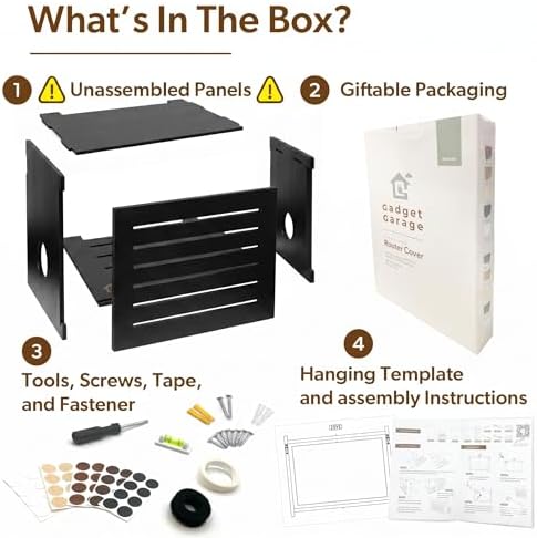 WiFi Router Storage Cabinet Router Box Hider WiFi Box Hider Shelf Cover - Image 4