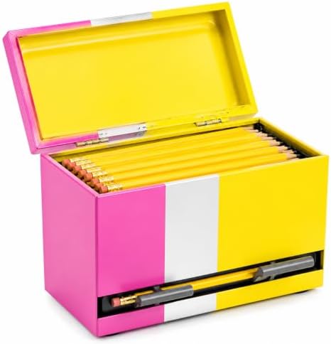 ZenNex Pencil Dispenser for Classroom, Stainless Steel Bulk Pencil Holder for Desk, Anti-Jam Design and Anti-Tip Base, Teacher Must Haves for Classroom Organization, Offices, Homes and Art Rooms by Unknown