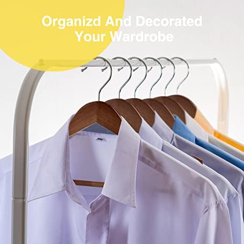 Wooden Hangers - 30 Pack - Clothes Hanger for Daily Used,Heavy Duty Wood Hangers with Precisely Cut Notches,Coat Hanger for Closet, Clothes Hangers for Shirt Suit Dress (Walnut) - Image 4