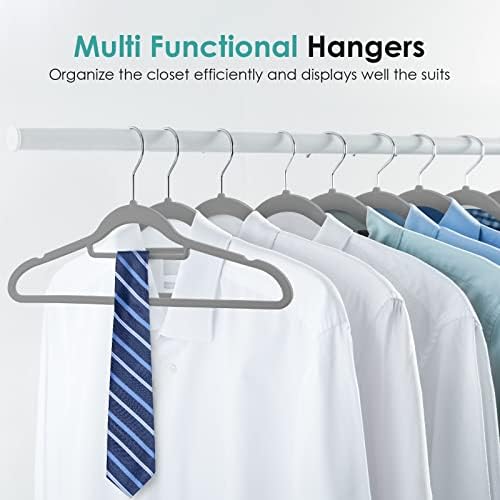 Velvet Hangers Non Slip Felt Hangers, Velvet Clothes Hangers Space Saving - Image 2