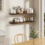 Fun Memories 48 Inch Floating Shelves, 9.3 Inch Deep Wall Shelves for Bathroom, Living Room, Bedroom, Kitchen, Deep Long Shelf Wall Mounted 1 Pack Shelf for Books, Decor, Rustic Brown - Image 6