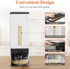 Lifewit Rice Container 28 Lbs, One-Press Dispenser with Measuring Cup - Image 4