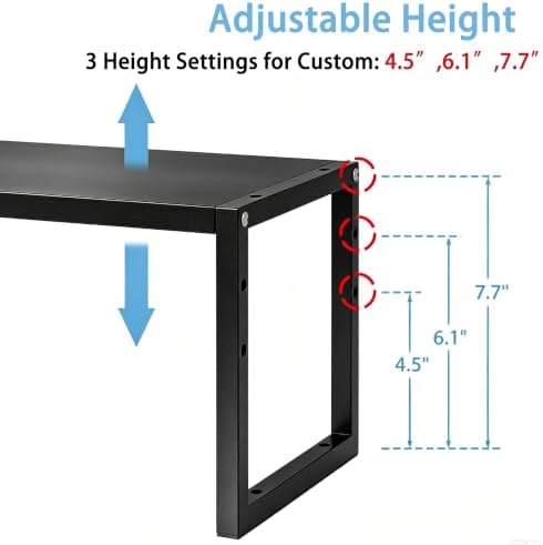 2 Pack Expandable Kitchen Cabinet Shelves Organizer, Stackable Adjustable Cabinet Storage Rack For Kitchen Cabinet, Heavy Duty Metal Shelving Units And Storage For Bowl, Spice, Small Appliance, Black - Image 4
