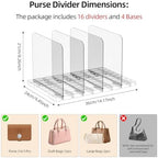 HOYOJA 4 Pack Clear Bag Purse Organizer for Closet Shelf, Handbag Organizer - Image 5