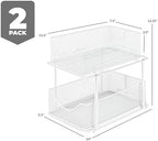 Sorbus Pull-Out Under Sink Organizer, Mesh Construction (White, 2 Pack) - Image 3