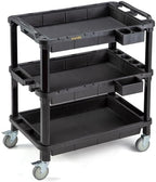 ELAFROS 3-Shelf Heavy Duty Rolling Utility Cart, 32.4 x 18.3 in by ELAFROS