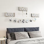 SHYFOY Mirrored Key Holder for Wall Decorative Love Letter Sign Plaque Key Hanger for Decor, Glitter Key Rack Wall Hanger with 4 Crystal Hooks for Entryway Front Door Key Hanging - Image 5
