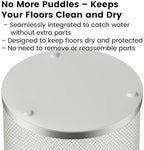 19.5" H Mesh Umbrella Stand - Ventilated Mesh Umbrella Holder for Entryway - Extra Capacity Storage for Umbrellas Canes & More - Freestanding Indoor Organizer 10.4" L x 10.4" W x 19.5" H - 2P Silver - Image 5