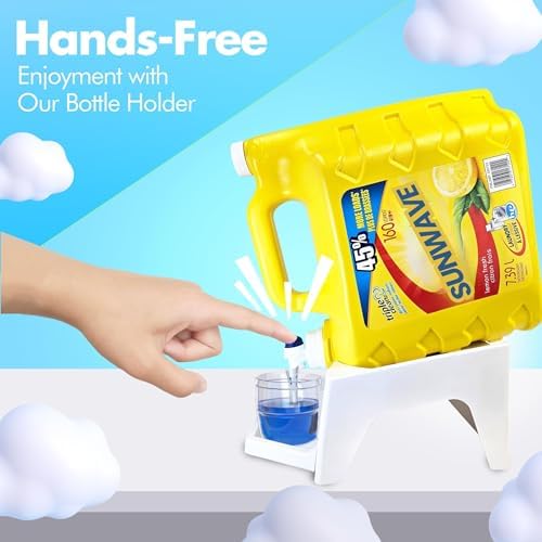 Liquid Laundry Detergent Holder Stand with Drip Tray - 2 Pack - White - Image 4