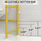 3-Tier Over The Toilet Storage, Freestanding Metal Bathroom Shelves, Space Saver Above The Over Toilet Storage Shelf for Bathroom (Gold) - Image 4