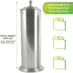 LDR Ashton Freestanding Toilet Paper Holder Canister, Brushed Nickel - Image 5