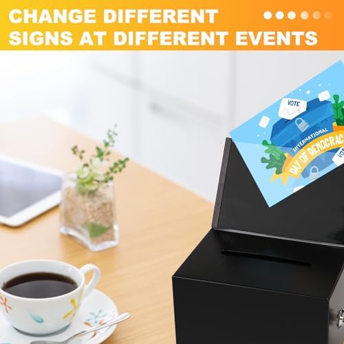 Suggestion Boxes with Slot and Lock, 3 Pack Metal Donation Boxes - Image 6