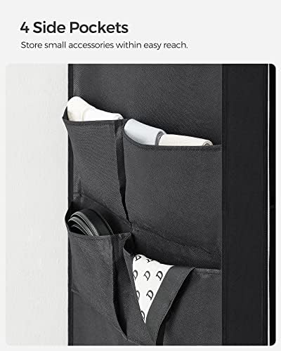 SONGMICS Portable Closet with Cover, 3 Hanging Rods and Shelves - Image 6