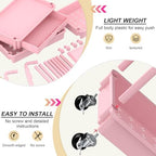 Goovilla 4 Tier Rolling Utility Cart Organizer with Removable Drawer, Pink - Image 3