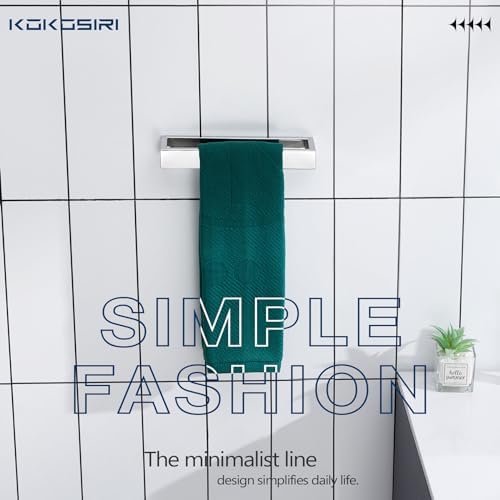 KOKOSIRI Towel Ring Chrome Hand Towel Bars Rack 9-Inch Kitchen Holders Polished Stainless Steel Bathroom Hardware Wall Mounted, 2 Pack B4008CH-L9-P2 - Image 5