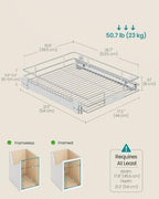 SONGMICS Pull Out Cabinet Organizer 17.3W x 21.3" D, Easy Pull-Out - Image 6