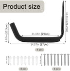 4 Pack Heavy Duty Garage Storage Hooks, 55 LB Capacity, 15 Inch Metal Wall Mount Hanger, Hanging Storage Rack, for Kayaks, Surfboards, Ladders, Bikes and More - Image 2