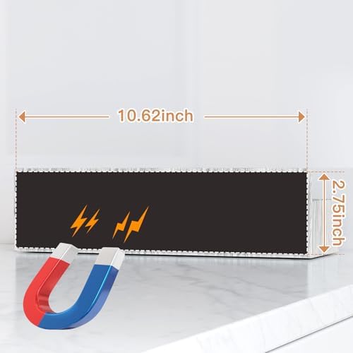 Mystozer Magnetic Spice Rack for Refrigerator Wood White, 4 Pack - Image 3