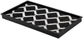 Anji Mountain Heavy Duty Waterproof Rubber Shoe Storage Mat Organizer/Boot Storage Multi Use for Entryway with Coir, Black and Ivory Diamond Insert, Fits 2 Pair (24.5" Wide) by AnjiMountain