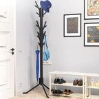 Simple Houseware Standing Coat/Hat Hanger Tree Shaped Rack, 18 Hooks, Black - Image 3
