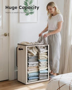 SOLEDI 130L Laundry Hamper with Lid, Large Collapsible Laundry Basket - Image 3