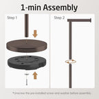 KES Bronze Toilet Paper Holder Stand, 26" H Free Standing, Heavy Base - Image 7