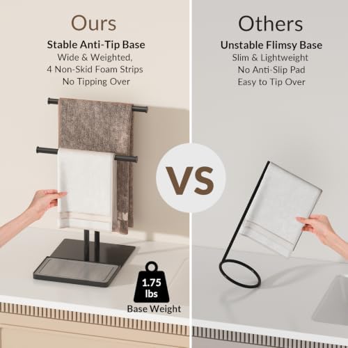 NADAMOO Standing Towel Rack for Bathroom, Adjustable Hand Towel Holder - Image 5