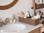StorageWorks Toilet Tank Basket, Wicker Toilet Paper Baskets, Brown - Image 4