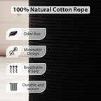 Fiona's magic Woven Laundry Hamper, 72L Tall Blanket Storage-Black - Image 3