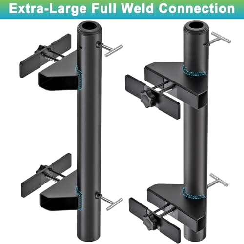 Dolibest Heavy-Duty Patio Umbrella Holder, Deck Mount Umbrella Holder & 3 Sleeves Fits 1-1.9" Poles, Outdoor Umbrella Railing Mount, Attaches to Railing Maximizing Outdoor Patio Space & Shade, Black - Image 5