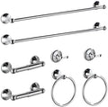 BGL Bathroom Hardware Set Chrome Adjustable Expandable Bath Towel Bars Bathroom Accessory Set Towel Racks 8-Pieces Wall Mount by BGL