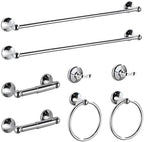BGL Bathroom Hardware Set Chrome Adjustable Expandable Bath Towel Bars Bathroom Accessory Set Towel Racks 8-Pieces Wall Mount by BGL
