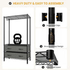 Garvee Freestanding Clothes Rack with Drawers and Adjustable Shelves - Image 6