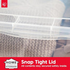 IRIS USA 4-Pack 25 Qt Storage Bins with Lids, Clear, Stackable - Image 6