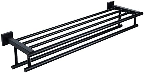 Alise Double Towel Racks for Bathroom Wall Mount 24 Inch,Matte Black by Alise