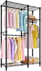 Garvee Heavy Duty Garment Rack, 3 Rods, Adjustable Shelves by Garvee