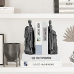 Bookends Height 9.5" Book Ends Decor Merchandise Resin,Gifts for Living Room Bedroom Office Decoration (9.5 inch) - Image 4