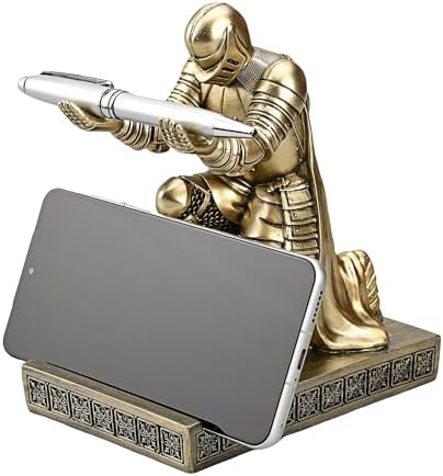 Windbreaker Soldier Knight Pen Holder Personalized Desk Accessory Bronze - Image 2