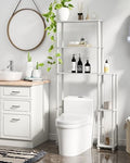 Toilet Storage Rack, 5-Tier Behind Toilet Storage with Side Racks Above Toilet Organizer for Bathroom Balcony Laundry, White by VPSMATHOME