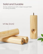VASAGLE Solid Wood Coat Rack, Free Standing, 8 Hooks, 3 Height Options - Image 4