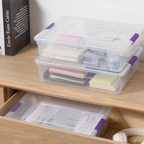 novelinks 10 Quart Clear Plastic Storage Containers with Lids (4 Pack) - Image 6