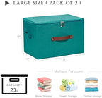 2PCS Storage Bins with Zipper Lids Decorative Lidded Basket Box - Image 3