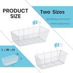 Sieral 4 Pcs Metal Pegboard Baskets Wire Organizer, Small, Medium, White - Image 3