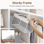 StorageWorks Fabric Storage Bin, Closet Bins, Gray and White, Large, 2-Pack - Image 4