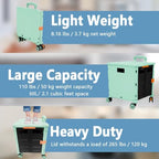 FELICON SELORSS Foldable Utility Cart Folding Portable Rolling Crate-Green - Image 3