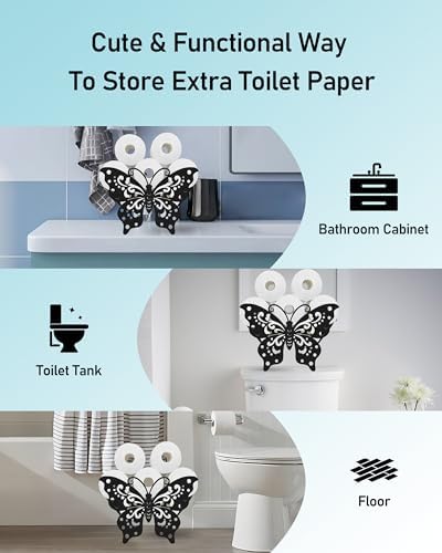 Butterfly Toilet Paper Holder Stand, Funny Decor Toilet Paper Storage - Image 5