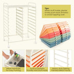 COSTWAY 20-Drawer Rolling Storage Cart, Utility Storage Organizer Cart - Image 4