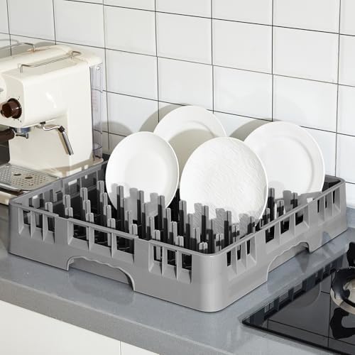 Aurelema 1 Pack Commercial Dishwasher Tray Rack, Peg Dish, Gray - Image 6